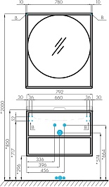 Акватон Мебель для ванной Лофт Фабрик 80 дуб эндгрейн с раковиной Фабиа – фотография-8